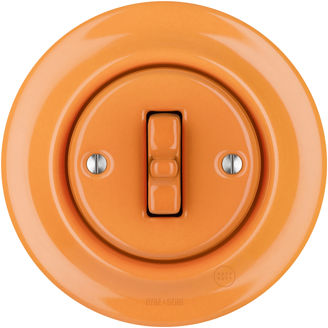 PORCELAIN WALL LIGHT SWITCH CARROT TOGGLE - DYKE & DEAN