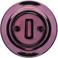PORCELAIN WALL LIGHT SWITCH PURPLE SLIM BUTTON - DYKE & DEAN