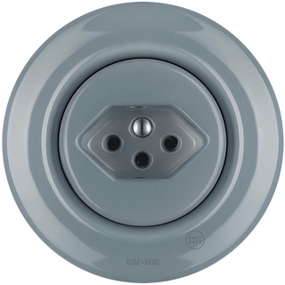 PORCELAIN WALL MOUNTED SWISS SOCKET ASH GREY - DYKE & DEAN