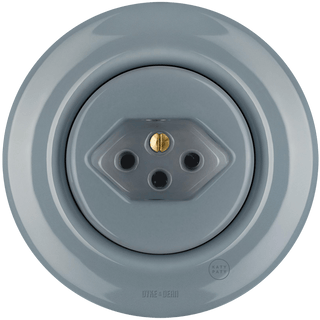 PORCELAIN WALL MOUNTED SWISS SOCKET ASH GREY - DYKE & DEAN