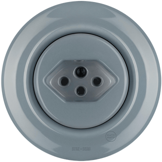 PORCELAIN WALL MOUNTED SWISS SOCKET ASH GREY - DYKE & DEAN
