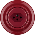 PORCELAIN WALL MOUNTED SWISS SOCKET BURGUNDY - DYKE & DEAN