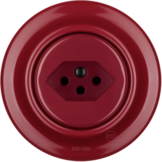 PORCELAIN WALL MOUNTED SWISS SOCKET BURGUNDY - DYKE & DEAN