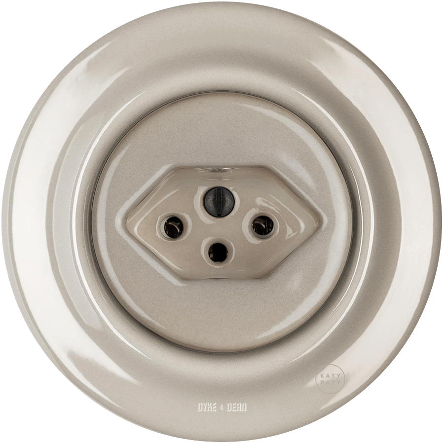 PORCELAIN WALL MOUNTED SWISS SOCKET CAPPUCCINO - DYKE & DEAN