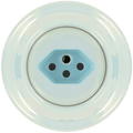 PORCELAIN WALL MOUNTED SWISS SOCKET CONCHA - DYKE & DEAN