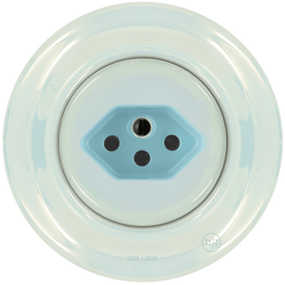 PORCELAIN WALL MOUNTED SWISS SOCKET CONCHA - DYKE & DEAN