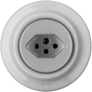 PORCELAIN WALL MOUNTED SWISS SOCKET GREY - DYKE & DEAN