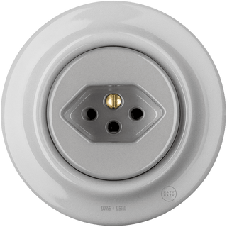 PORCELAIN WALL MOUNTED SWISS SOCKET GREY - DYKE & DEAN