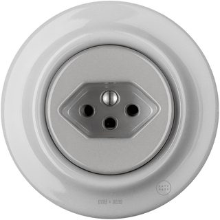 PORCELAIN WALL MOUNTED SWISS SOCKET GREY - DYKE & DEAN