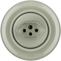 PORCELAIN WALL MOUNTED SWISS SOCKET GREY GREEN - DYKE & DEAN