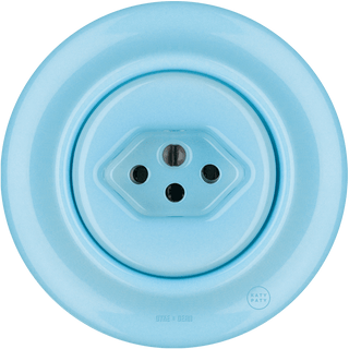 PORCELAIN WALL MOUNTED SWISS SOCKET PASTEL BLUE - DYKE & DEAN