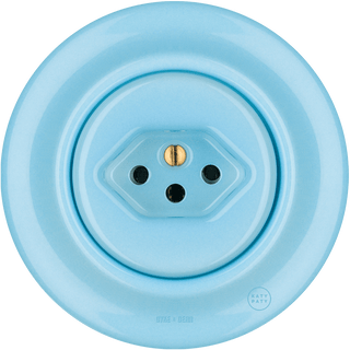 PORCELAIN WALL MOUNTED SWISS SOCKET PASTEL BLUE - DYKE & DEAN