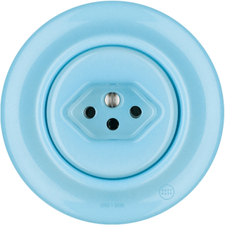 PORCELAIN WALL MOUNTED SWISS SOCKET PASTEL BLUE - DYKE & DEAN