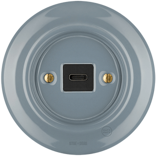 PORCELAIN WALL SOCKET ASH GREY USB - C - DYKE & DEAN