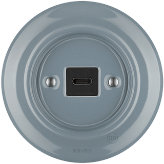 PORCELAIN WALL SOCKET ASH GREY USB - C - DYKE & DEAN
