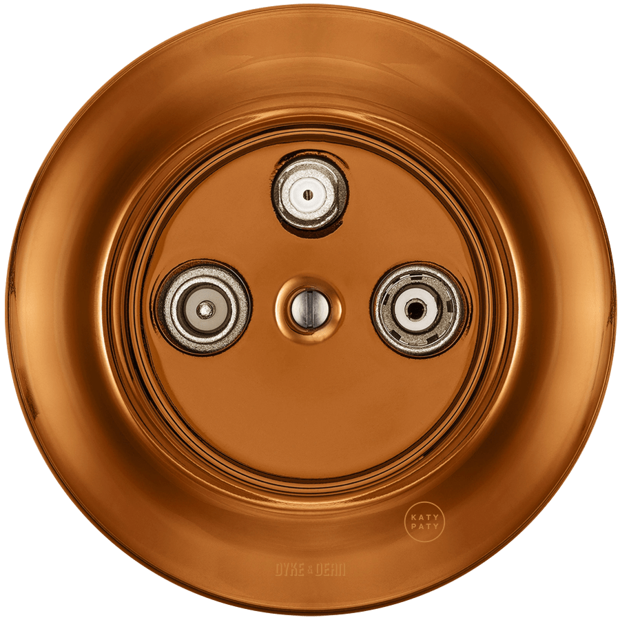 PORCELAIN WALL SOCKET BRONZE TV ANTENNA - DYKE & DEAN