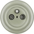 Grey Green porcelain TV antenna wall socket by Katy Paty
