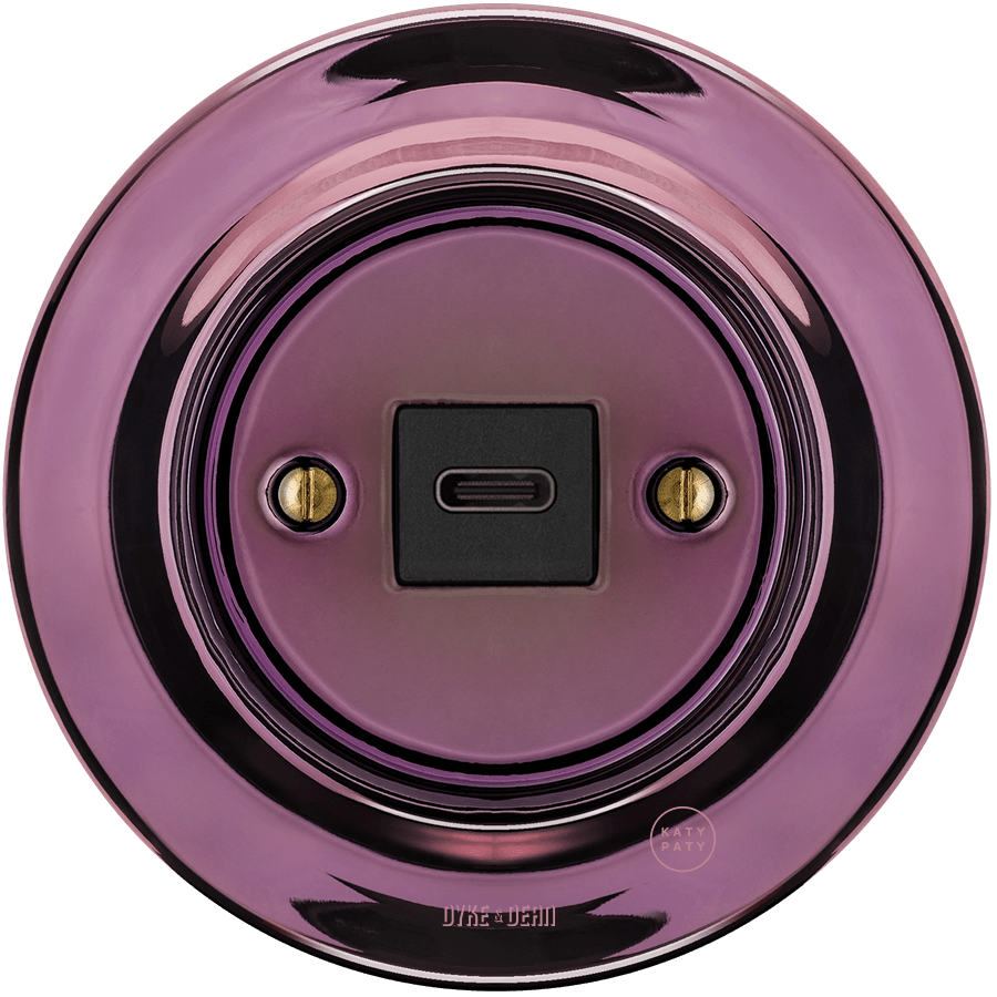 PORCELAIN WALL SOCKET PURPLE USB - C - DYKE & DEAN