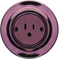 PORCELAIN WALL SOCKET USA PURPLE 15 AMP - DYKE & DEAN