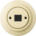 PORCELAIN WALL SOCKET VANILLA USB - C - DYKE & DEAN