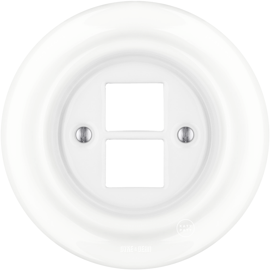 PORCELAIN WALL SOCKET WHITE PC/USB - DYKE & DEAN