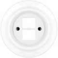 PORCELAIN WALL SOCKET WHITE PC/USB - DYKE & DEAN