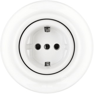 PORCELAIN WALL SOCKET WHITE SCHUKO - DYKE & DEAN