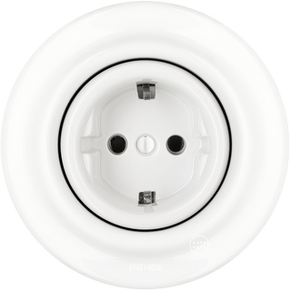 PORCELAIN WALL SOCKET WHITE SCHUKO - DYKE & DEAN