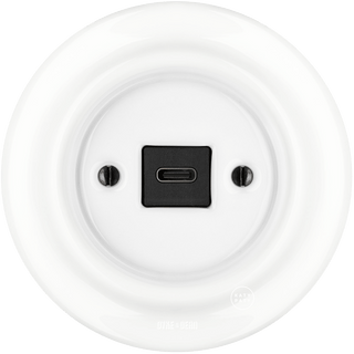 PORCELAIN WALL SOCKET WHITE USB - C - DYKE & DEAN