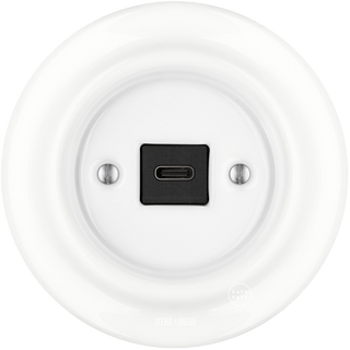 PORCELAIN WALL SOCKET WHITE USB - C - DYKE & DEAN