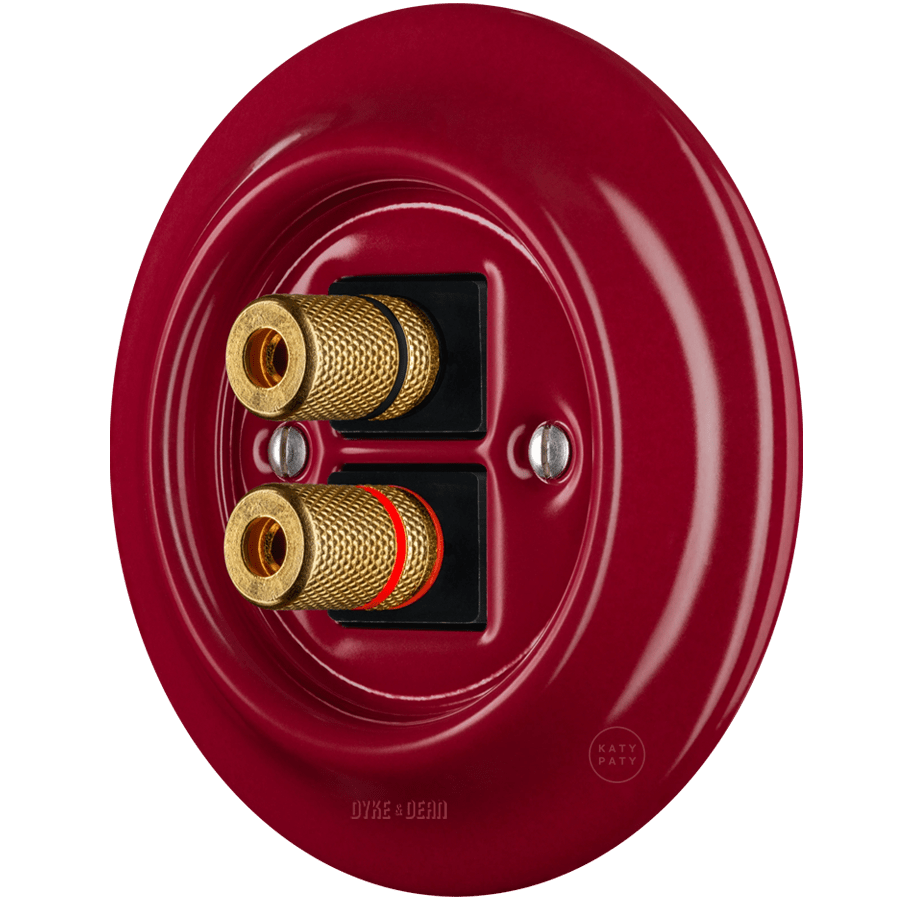 PORCELAIN WALL SPEAKER SOCKET BURGUNDY - DYKE & DEAN
