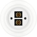 PORCELAIN WALL SPEAKER SOCKET WHITE - DYKE & DEAN