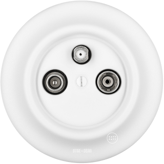 PORCELAIN WALL TV ANTENNA SOCKET MATT WHITE - DYKE & DEAN
