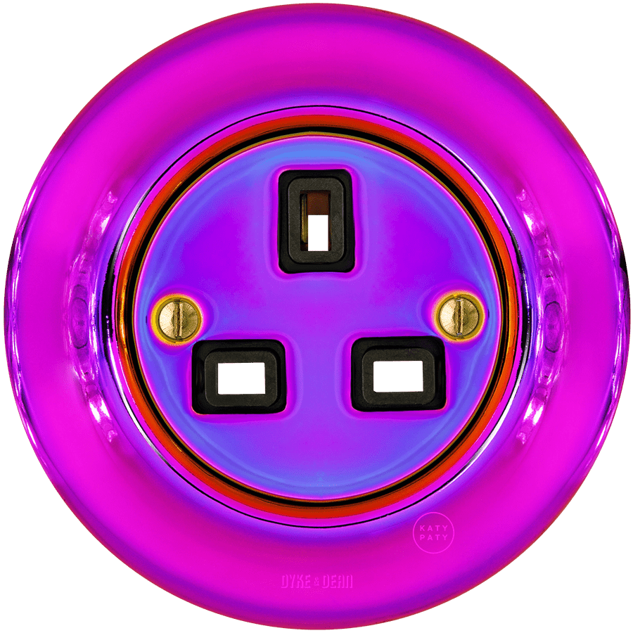 PORCELAIN WALL UK PLUG SOCKET VIOLEDO - DYKE & DEAN