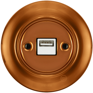 PORCELAIN WALL USB CHARGER BRONZE - DYKE & DEAN