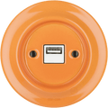 PORCELAIN WALL USB CHARGER CARROT - DYKE & DEAN