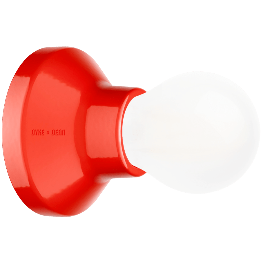 RED CERAMIC WALL & CEILING LAMP - DYKE & DEAN