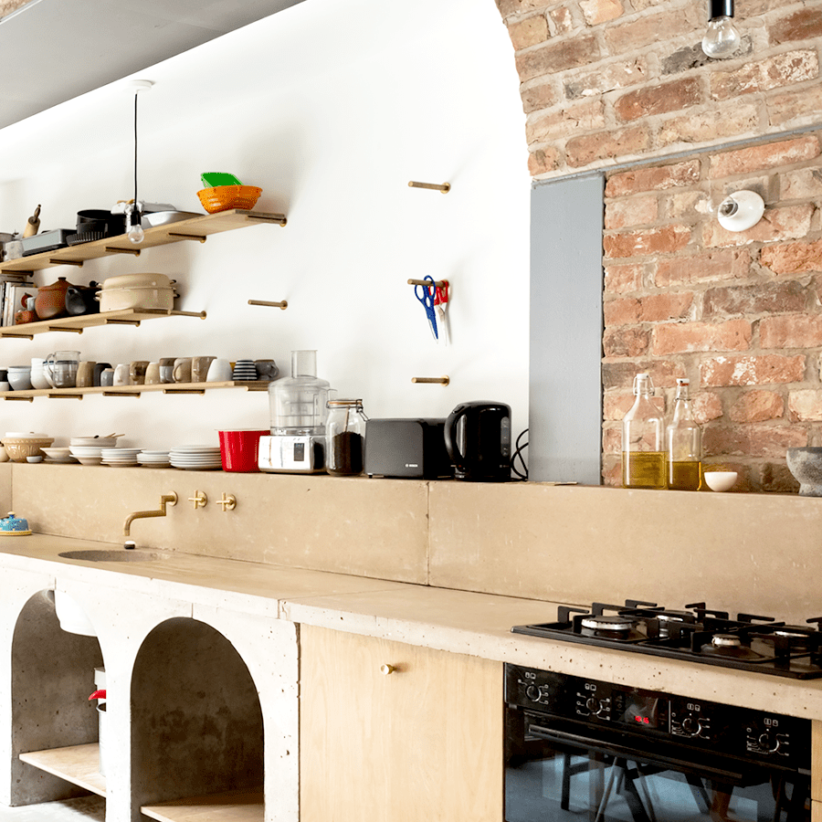 RED CERAMIC WALL & CEILING LAMP - DYKE & DEAN