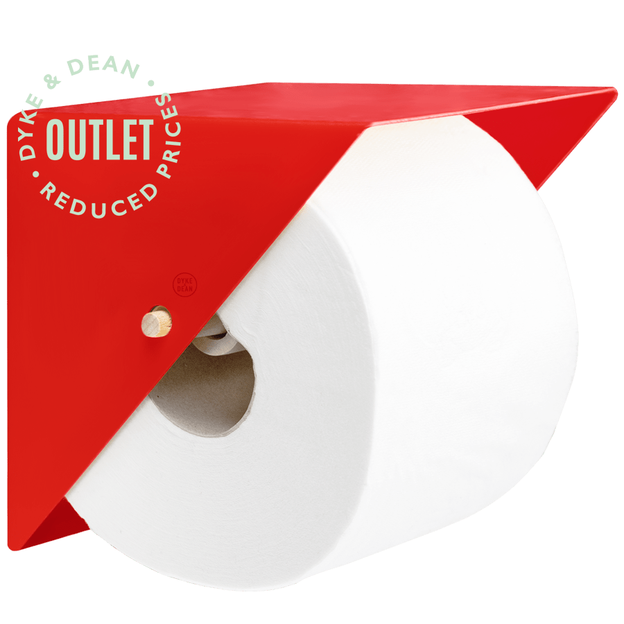 RED TRIANGLE WALL TOILET ROLL HOLDER OUTLET - DYKE & DEAN