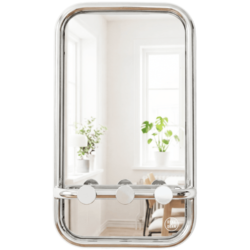 RETRO TUBE HALL HOOK MIRROR CHROME - DYKE & DEAN