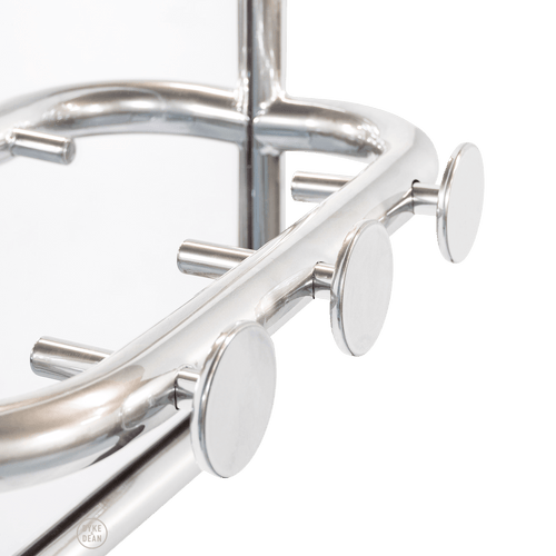 RETRO TUBE HALL HOOK MIRROR CHROME - DYKE & DEAN