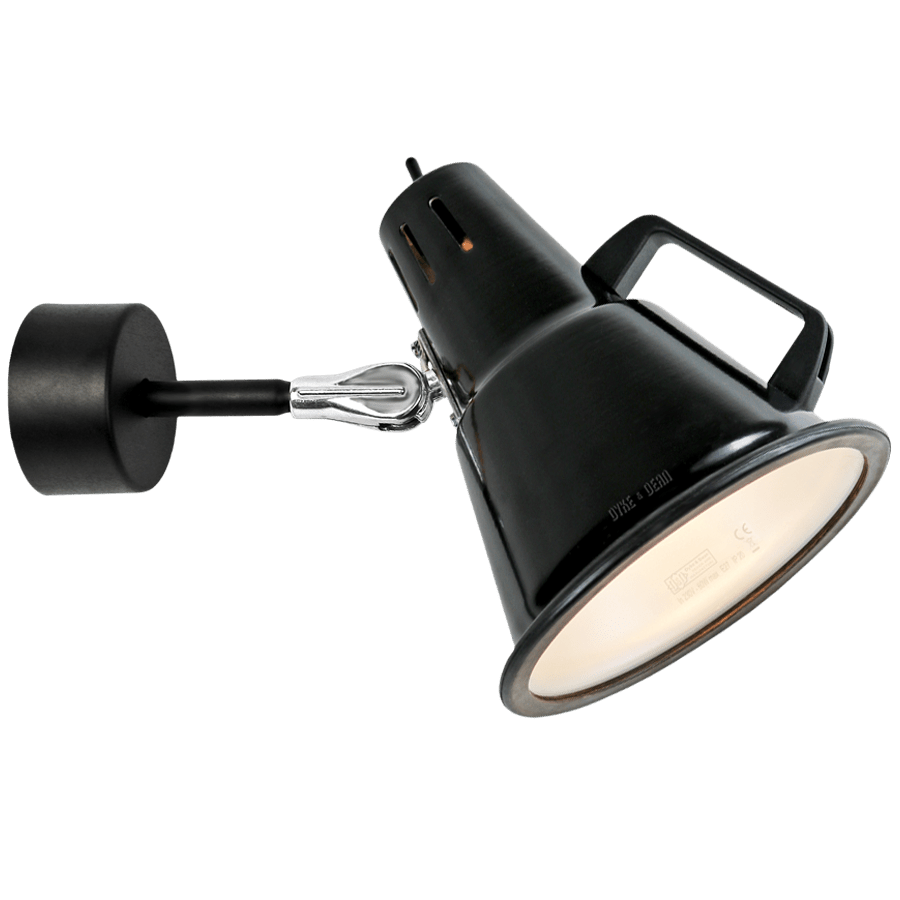ROD HANDLE WALL LAMP LIGHT SWITCHED SHADE SHORT - DYKE & DEAN