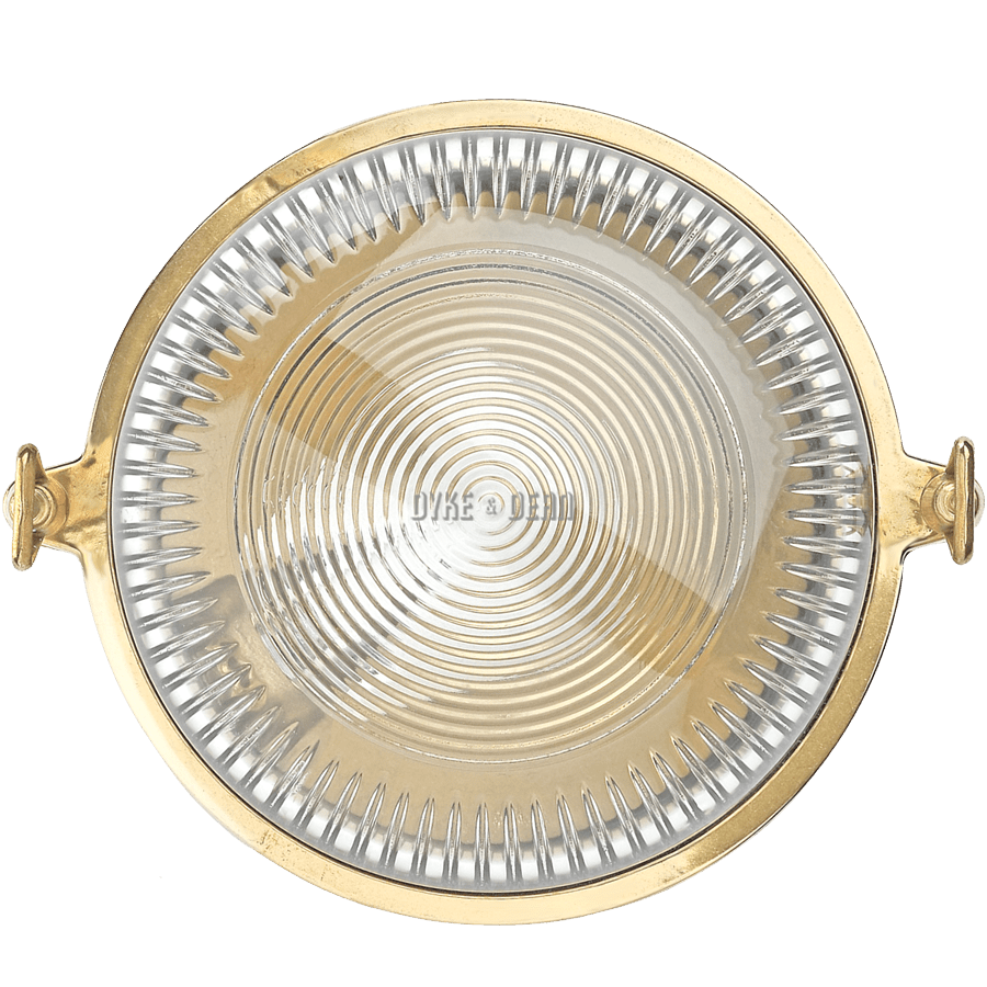 ROUND BRASS WALL AND CEILING LAMP - DYKE & DEAN