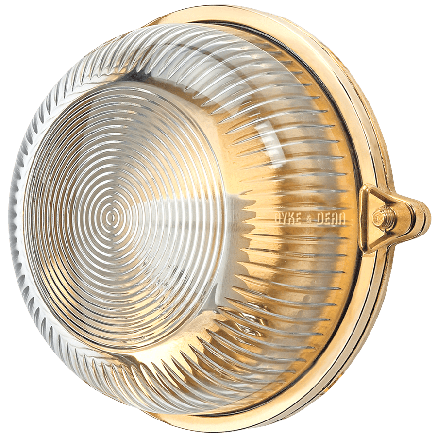 ROUND BRASS WALL AND CEILING LAMP - DYKE & DEAN