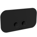 ROUND CORNERS TOILET FLUSH PLATE BLACK - DYKE & DEAN
