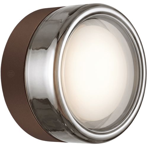 ROUND WATERPROOF BRONZE WALL CEILING SCONCE SMOKE LIGHT - DYKE & DEAN