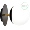 SCONCE DISC WALL LIGHT BRASS OUTLET - DYKE & DEAN