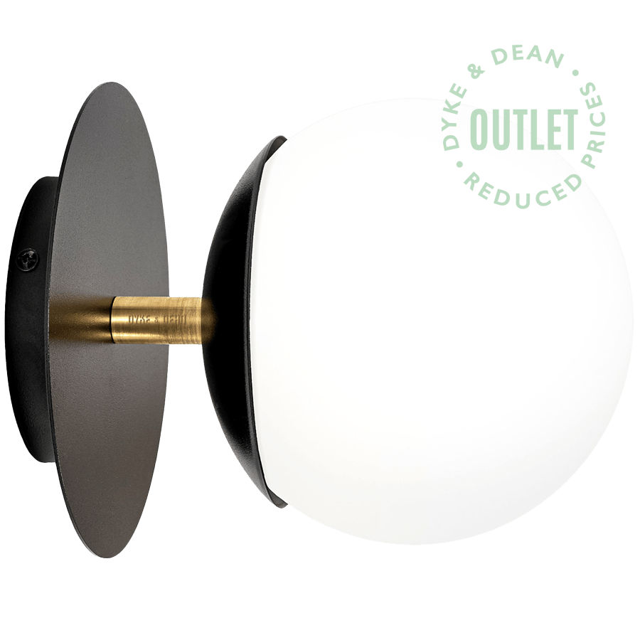 SCONCE DISC WALL LIGHT BRASS OUTLET - DYKE & DEAN