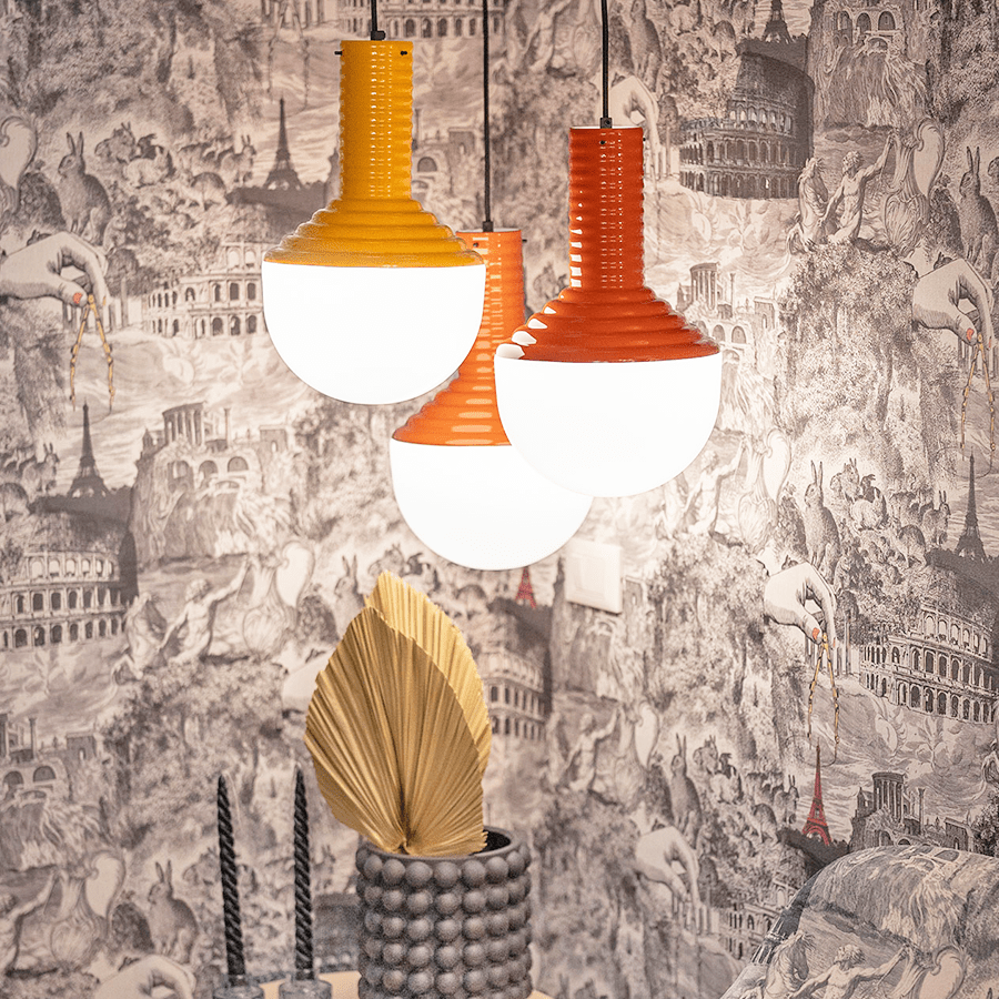 SELARÒN RIBBED CERAMIC PENDANT LAMP - DYKE & DEAN