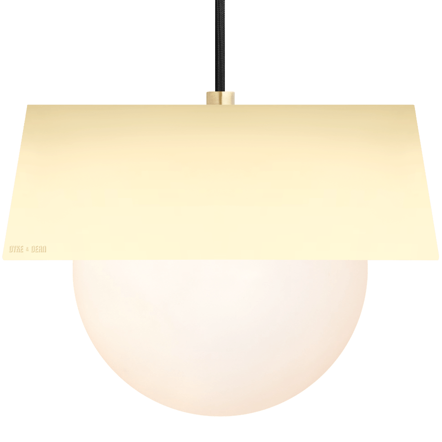 SHADED GLOBE PENDANT LIGHTS PLATED - DYKE & DEAN